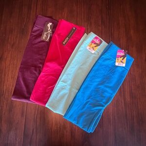 NWT Mopas Leggings Lot of 4, Fleece inside, Multiple Colors, Free Size